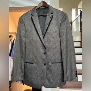 Egara Charcoal Paisley Blazer